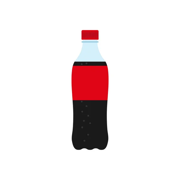 Soda Sur Fond Blanc Doux Dans Style Plat Vecteur — Image vectorielle