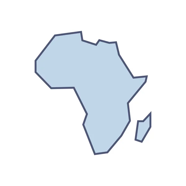 Abstrakcyjna Ikona Mapy Afryki Płaskim Stylu Izolowany Wektor — Wektor stockowy