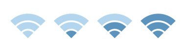 Konsept tasarım için Wi-Fi simgesi. Vektör izole edildi