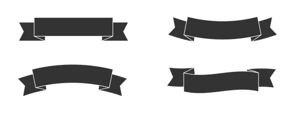 ブラックリボンヴィンテージ絶縁ベクトル記号 古典的なイラスト — ストックベクタ