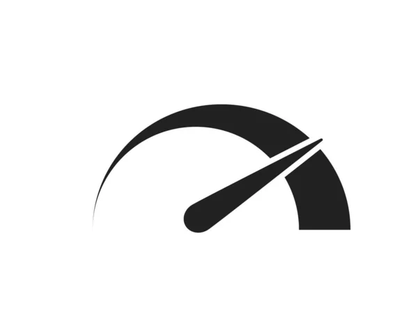 Значок Спидометра Веб Дизайна Изолированная Векторная Иллюстрация Плоской — стоковый вектор