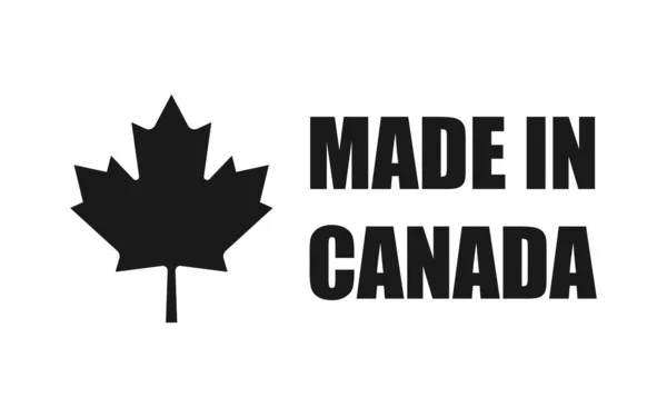 Hecho Canadá Hoja Icono Logotipo Elemento Diseño Vector Aislado — Vector de stock