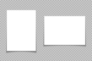 Şeffaf arkaplanda gerçekçi bir kağıt modeli. İzole vektör