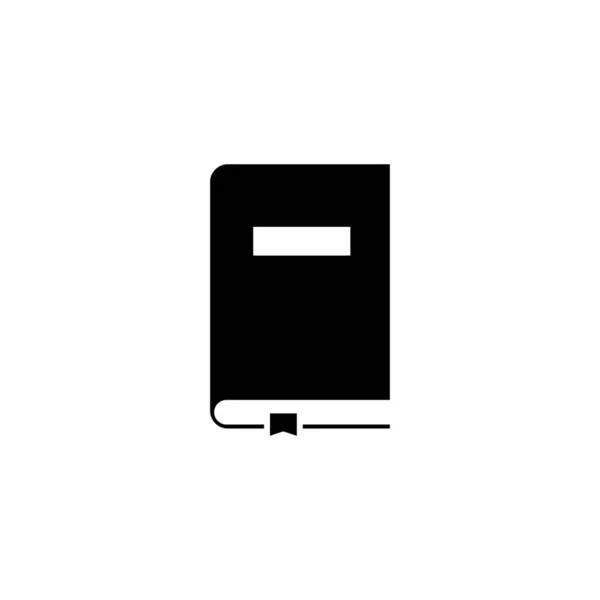Kniha Černé Izolované Ikony Bílém Pozadí Plochém Vektorová Grafika — Stockový vektor