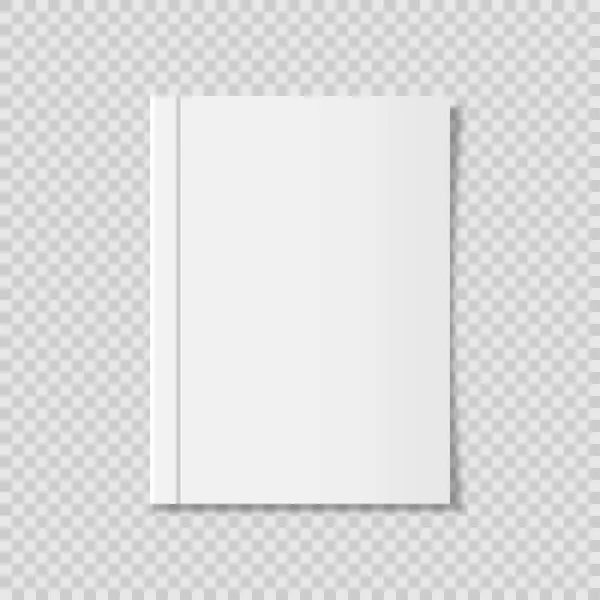 Book Mockup Transparent Backdrop Vector Illustration — Stock Vector