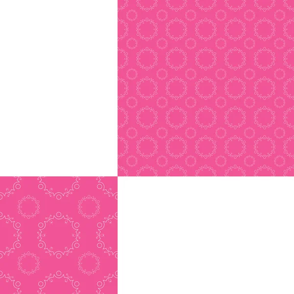 Illustration of seamless abstract pink pattern with dots and lace pattern. — Stock Photo, Image