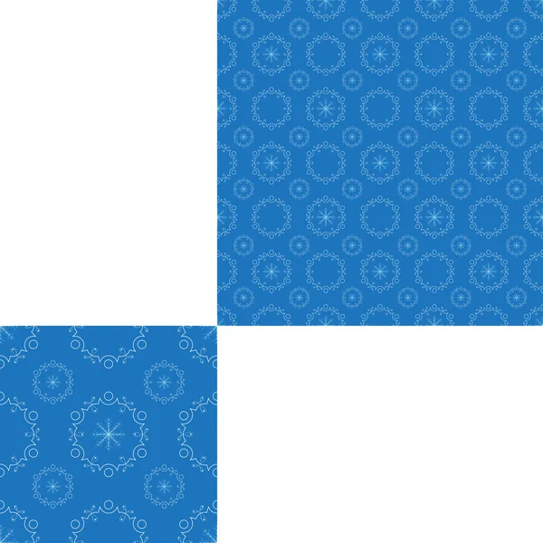 Απρόσκοπτη αφηρημένη μπλε μοτίβο με νιφάδες χιονιού, μοτίβο δαντέλας. — Φωτογραφία Αρχείου