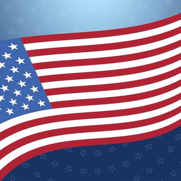 Gradiente de vacaciones fondo azul con círculos de stras y bandera americana . — Foto de Stock