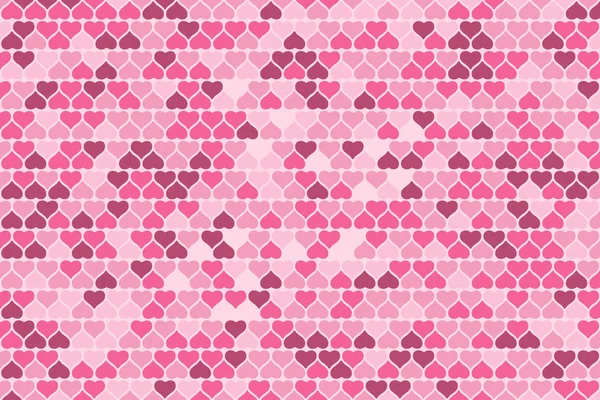 Vector Happy Valentine's Day gradient light pink background with heart silhouettes different colors. — Stock Vector