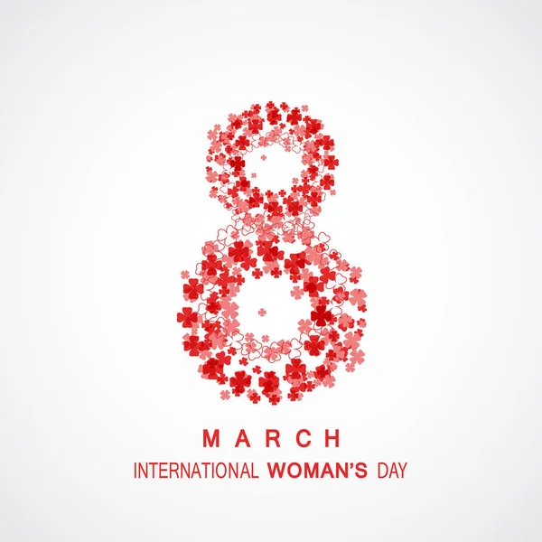 Vektor Affisch För Mars Internationella Kvinnodagen Gradient Grå Bakgrund Med — Stock vektor