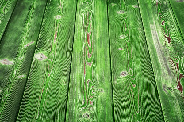 Bilden av ojämn vintage trä bordsskiva målade med grön färg — Stockfoto