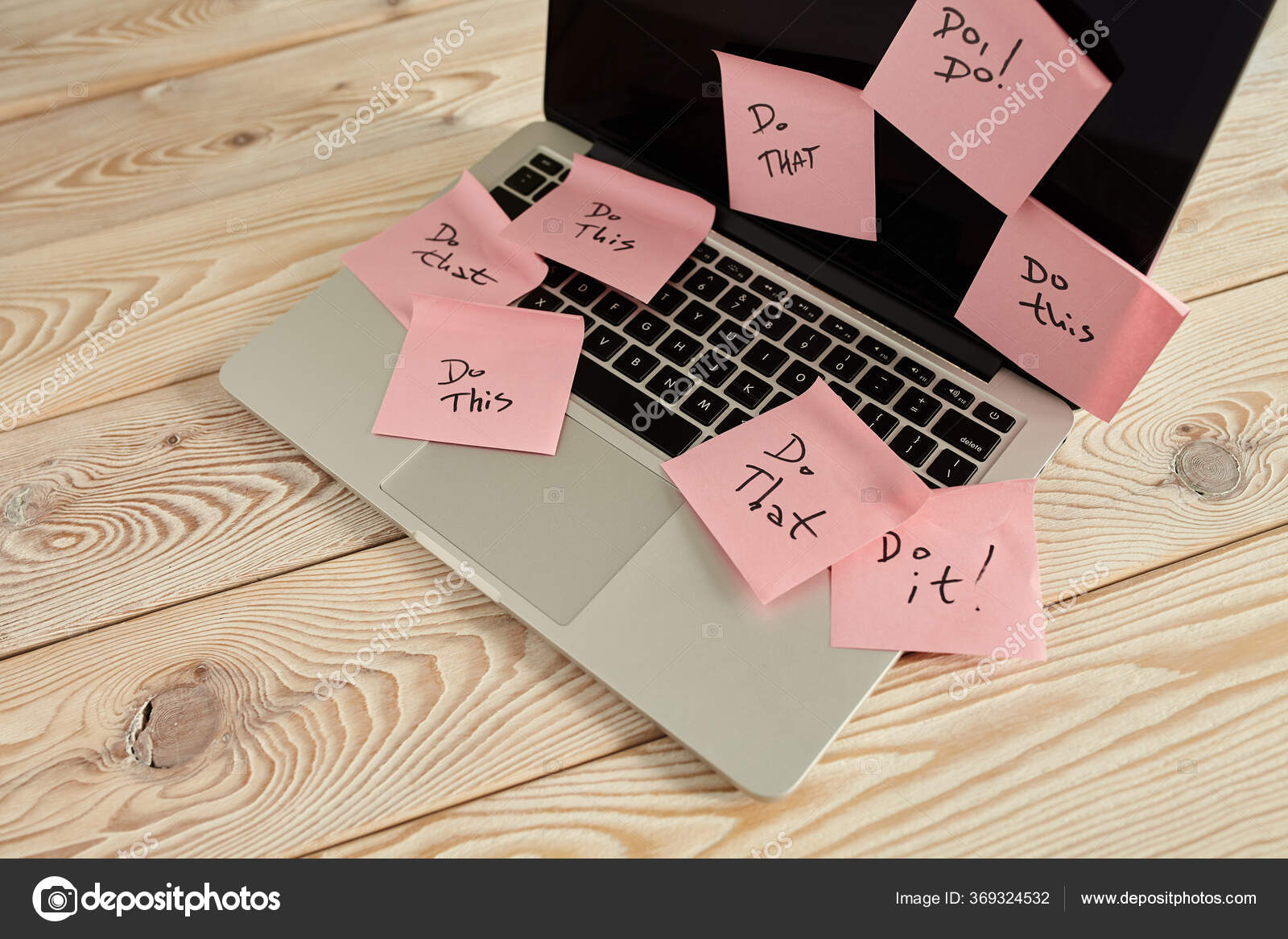 Watt venom ophobe Image Laptop Full Sticky Notes Reminders Screen Work Overload Concept Stock  Photo by ©strixcode 369324532