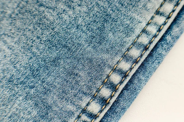 Jeans fundo, ganga com costura de design de moda — Fotografia de Stock