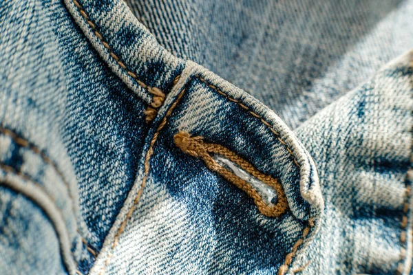 Jeans fundo, ganga com costura de design de moda — Fotografia de Stock