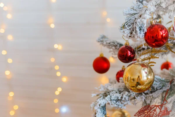 Kerst en Nieuwjaar vakantie achtergrond met kopieerruimte — Stockfoto