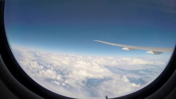 Timelapse Ultra Voyageant Par Avion Magnifique Vue Ciel Des Nuages — Video