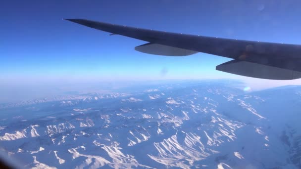 Viajando Pelo Vista Maravilhosa Das Montanhas Neve Tian Shan Nuvens — Vídeo de Stock