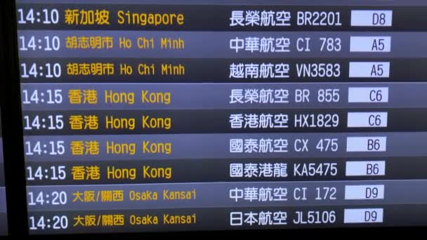 Bordo Aeroporto Com Aviões Cancelados Para Wuhan Por Causa Pandemia — Vídeo de Stock