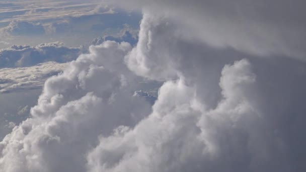 Ultra Viajando Por Aire Maravillosa Vista Del Cielo Las Nubes — Vídeos de Stock