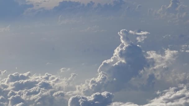 Ultra Viajando Por Aire Maravillosa Vista Del Cielo Las Nubes — Vídeo de stock