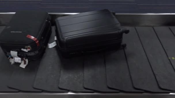 2016年4月8日 在唐慕昂国际机场提出4K行李索赔 在泰国 人们从传送带拿起手提箱和袋子 行李用传送带运送 — 图库视频影像