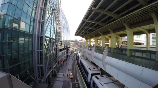 Taipei Taiwan Novembro 2014 Estações Metro Xihu Linha Amarela Taipei — Vídeo de Stock