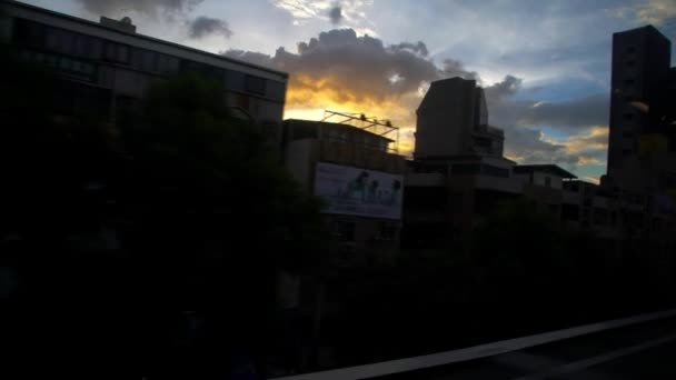 Taipei Taiwan Setembro 2016 Taipei Edifícios Cidade Com Luz Pôr — Vídeo de Stock