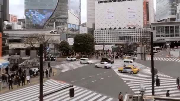 Τόκιο Ιαπωνία Φεβρουαρίου 2020 Timelapse Βλέπει Από Ψηλά Ένα Πλήθος — Αρχείο Βίντεο
