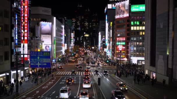 Tokyo Giappone Gennaio 2020 Veduta Aerea Auto Traffico Sulla Strada — Video Stock