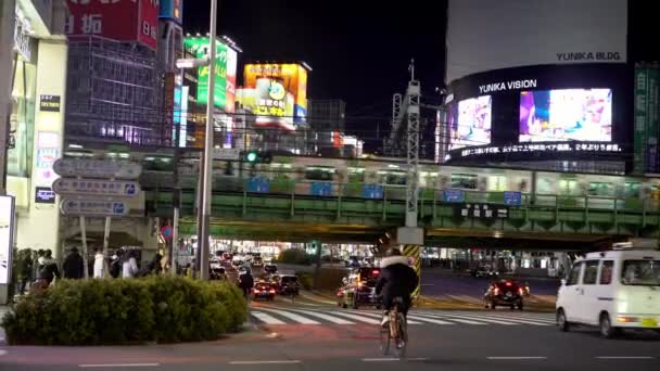 Tokio Japan Januar 2020 Autos Fahren Auf Der Straße Während — Stockvideo