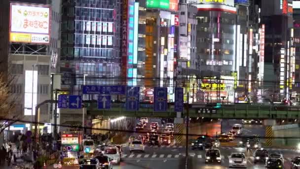 Tokio Japan Januari 2020 Hyperlapse Time Lapse Van Luchtfoto Mensen — Stockvideo