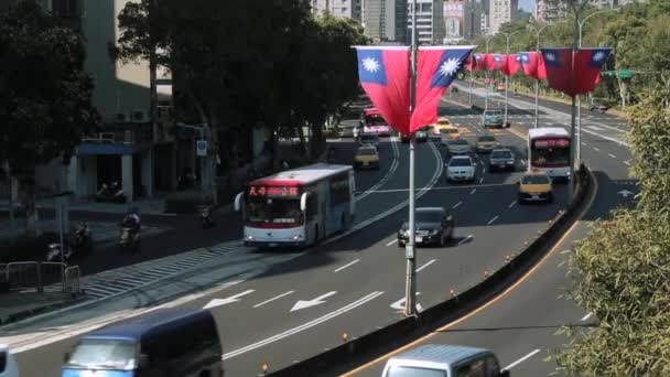 Taipeh Taiwan Oktober 2014 Die Großen Städte Taiwans Der Hauptstadt — Stockvideo