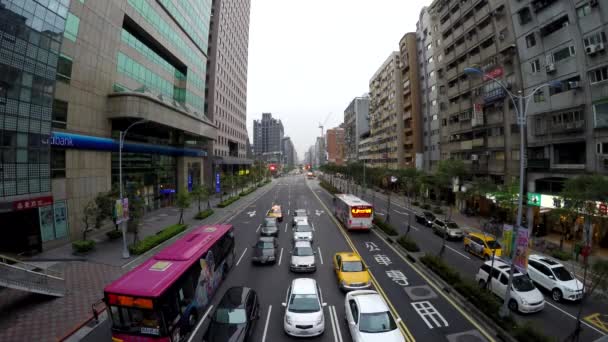 Taipei Taiwán Marzo 2016 Timelapse Aerial View Cityscape Taipei Mirando — Vídeos de Stock