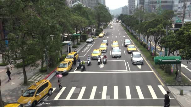 Taipei Taiwan Março 2016 Empresários Asiáticos Turistas Caminham Através Rua — Vídeo de Stock