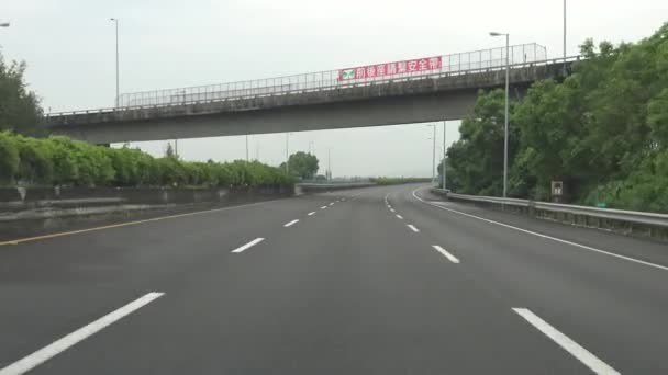 Taipei Tchaj Wan Červenec 2015 Driving Pov Míří Sever Dálnici — Stock video