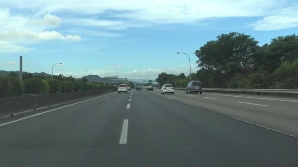 Driving Pov Heading North Highway Taipei Just North Taiwan Car — Stock Video