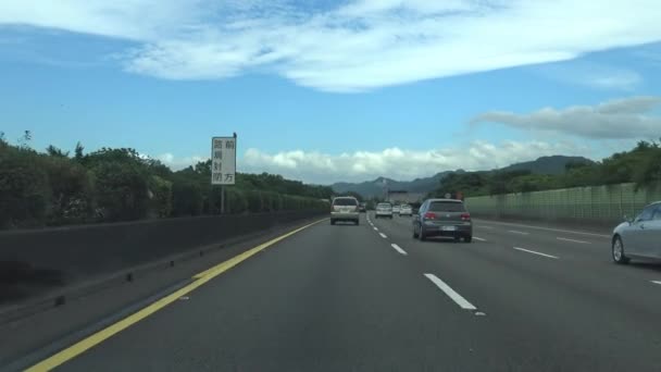 Driving Pov Heading North Highway Taipei Just North Taiwan Car — Stock Video