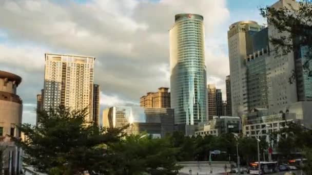 Taipei Taiwan Október 2016 Timelapse Aerial View Street Traffic Pedestrians — Stock videók