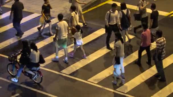 Taipei Taiwan Junho 2016 Asian Business People Tourists Walk Street — Vídeo de Stock