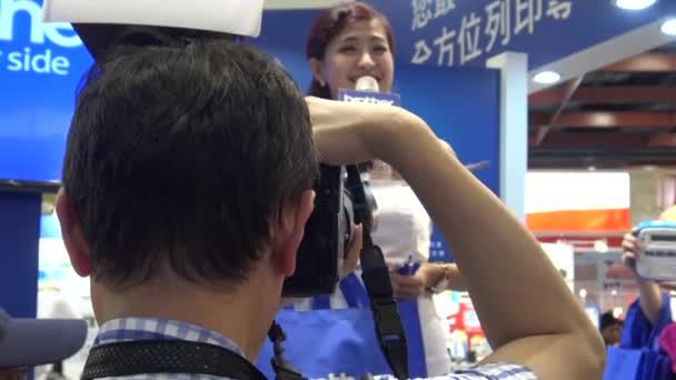 Taipei Taiwan Augusti 2015 Profesionell Fotografering Asiatisk Sexig Ung Kvinna — Stockvideo