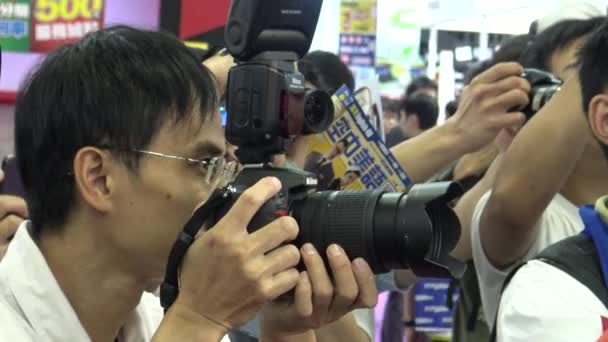 Taipei Taiwan Agosto 2015 Fotografia Asiatica Profesional Lavorare Nell Expo — Video Stock