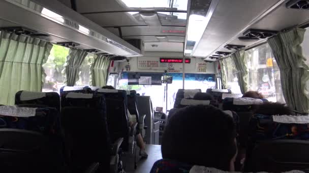 Taipei Taiwan May 2015 Scene Taiwanese Bus Ride Travels City — стокове відео