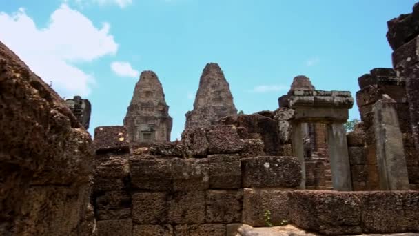 East Mebon Είναι Ένας Αρχαίος Ναός Αφιερωμένος Στον Ινδουιστή Θεό — Αρχείο Βίντεο