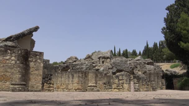 Seville Spanya Haziran 2015 Kafkasyalı Çift Arkeoloji Sahasındaki Antik Roma — Stok video