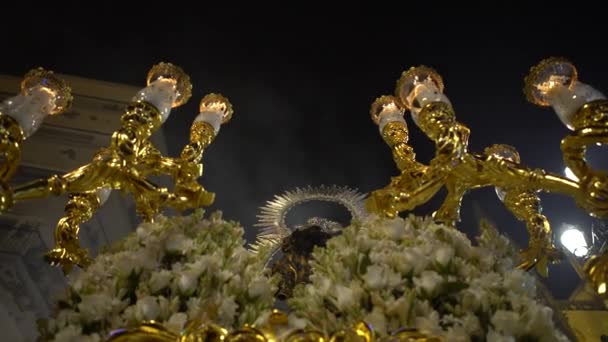 Sevilla España Diciembre 2016 Procesión Inmaculada Concepción Calle Tomada Diciembre — Vídeos de Stock