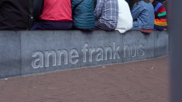 Amsterdam Hollanda Mayıs 2019 Anne Frank Evi Hollanda Daki Soykırım — Stok video