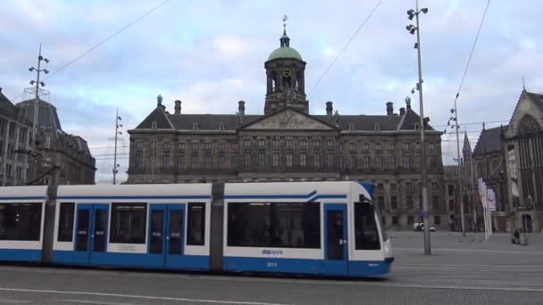Амстердам Нідерланди Грудня 2015 Королівський Палац Амстердамі Одним Трьох Палаців — стокове відео