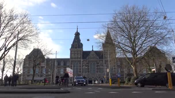 Amsterdam Países Bajos Diciembre 2015 Rijksmuseum Museo Imperial Museo Nacional — Vídeos de Stock