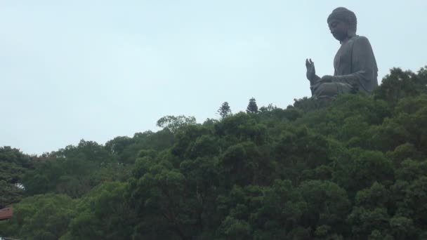 Grande Buddha Tian Tan Buddha Nell Isola Lantau Hong Kong — Video Stock