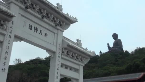 Den Stora Buddha Tian Tan Buddha Lantau Island Hongkong 2013 — Stockvideo